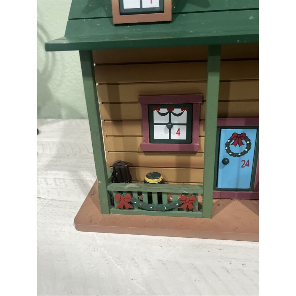 Wooden House Advent Calendar, Christmas Theme Plow And Hearth 24 Wooden Figurine - Picture 9 of 16